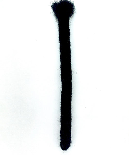 10" Handmade Black Wick Dreadlock Extensions (Singles)