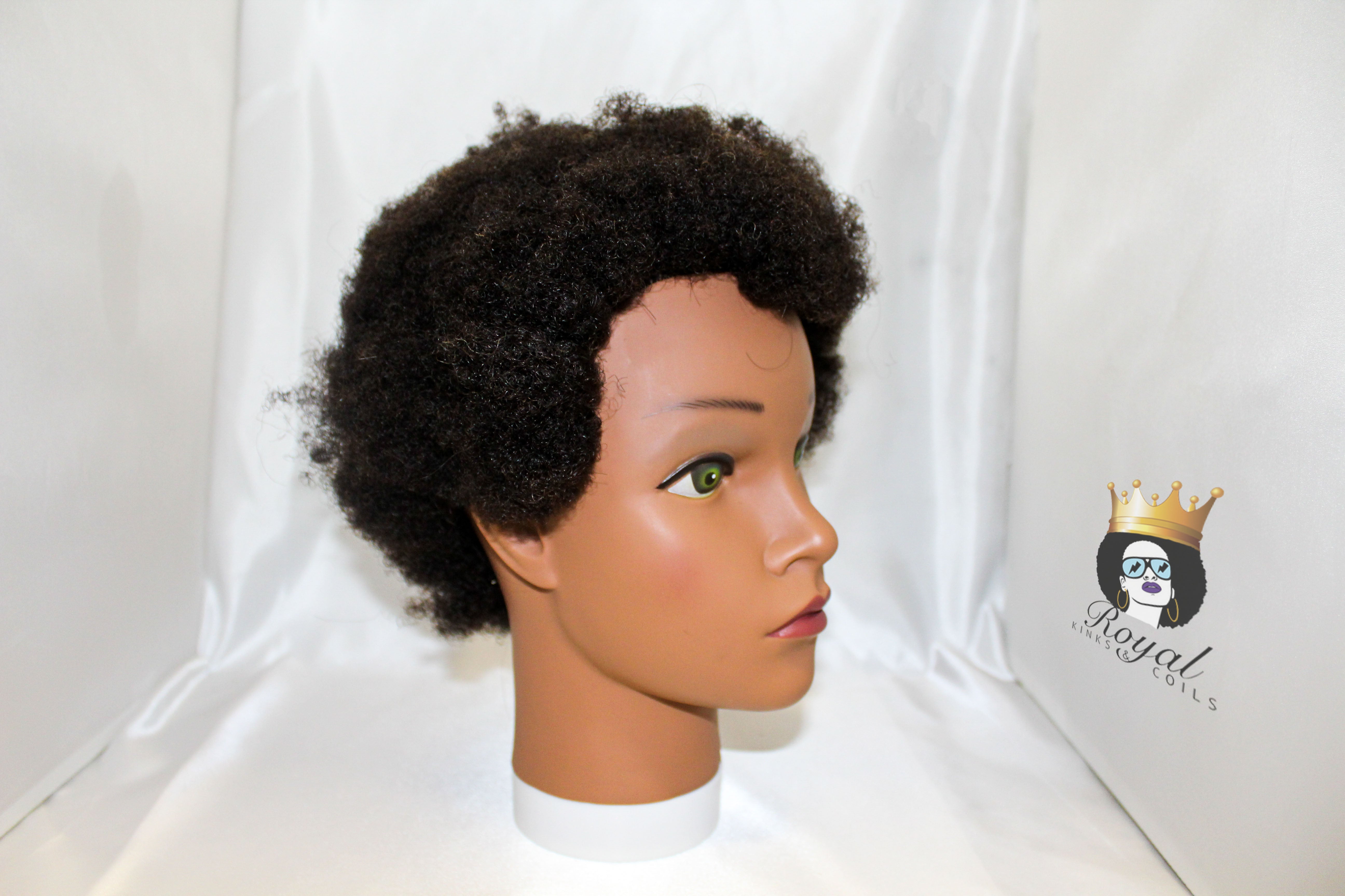 African American Mannequin Head With 100% Human Hair Kinky Curly